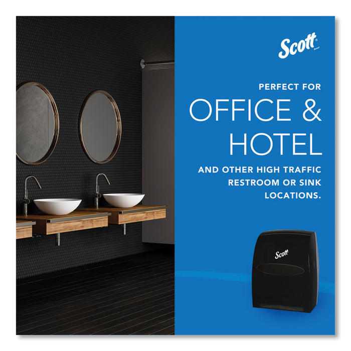 Essential Manual Hard Roll Towel Dispenser, 13.06 x 11 x 16.94, Black