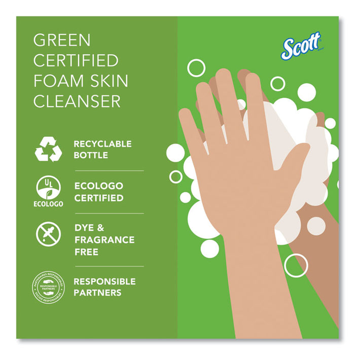 Essential Green Certified Foam Skin Cleanser Refill, Fragrance-Free, 1,500 mL, 2/Carton