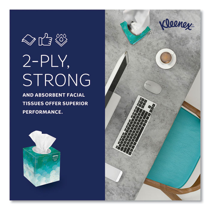 Professional Facial Tissue, Pop-Up Box, 2-Ply, White, 90 Sheets/Box, 36 Boxes/Carton