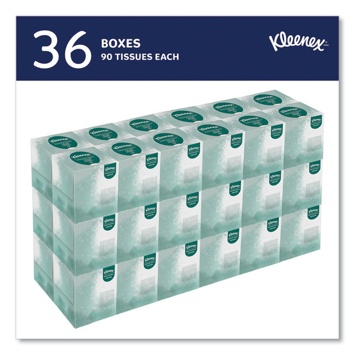 Naturals Facial Tissue for Business, BOUTIQUE POP-UP Box, 2-Ply, White, 90 Sheets/Box, 36 Boxes/Carton