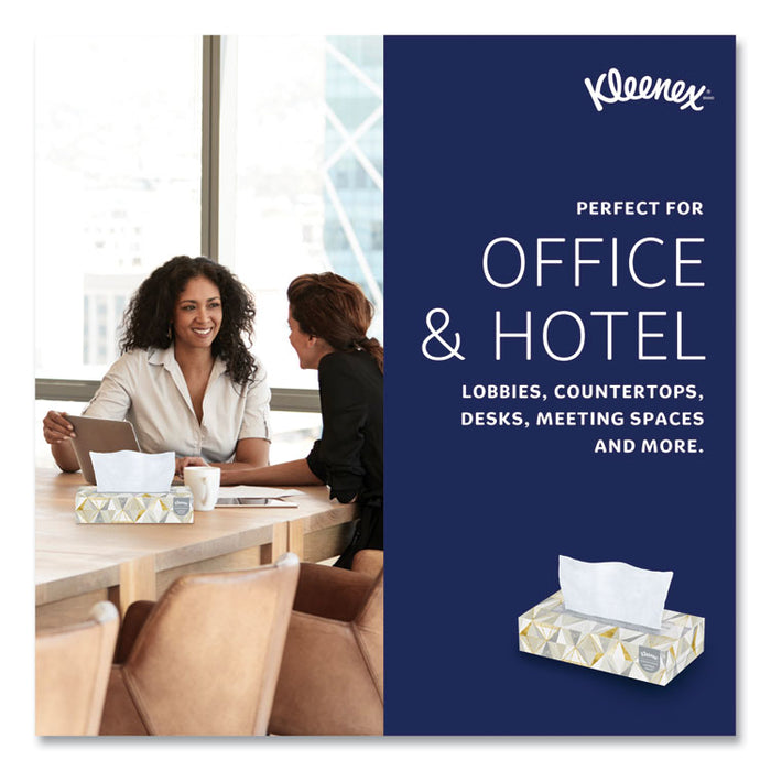 White Facial Tissue for Business, Pop-Up Box, 2-Ply, 125 Sheets/Box, 48 Boxes/Carton