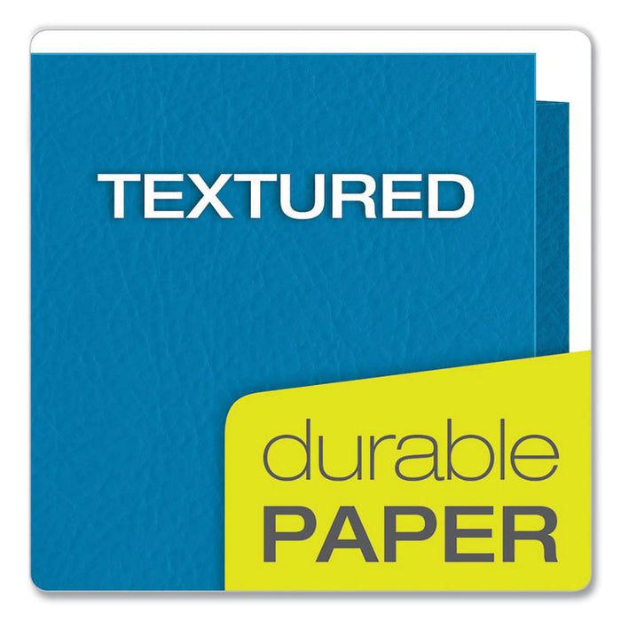 Twin-Pocket Folder, Accommodates (100) 11 x 8.5 Sheets, Light Blue, 25/Box