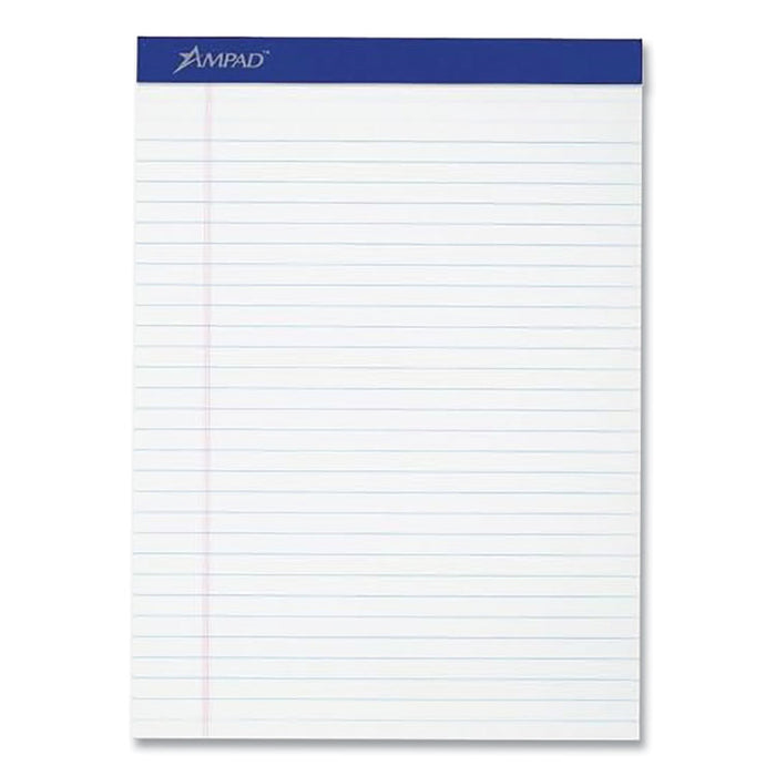 Perforated Writing Pads, Wide/Legal Rule, (50) White 8.5 x 11 Sheets, 12/Pack