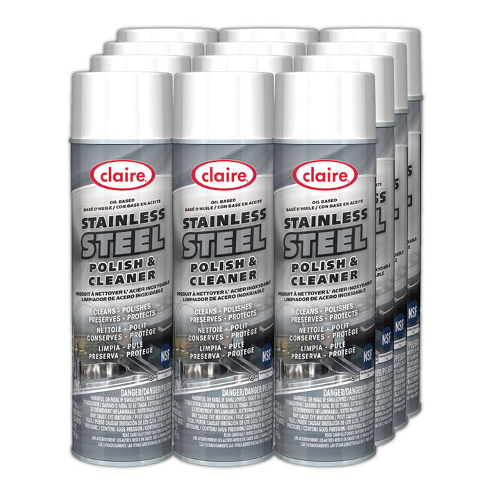 Stainless Steel Polish and Cleaner, 15 oz Aerosol Spray