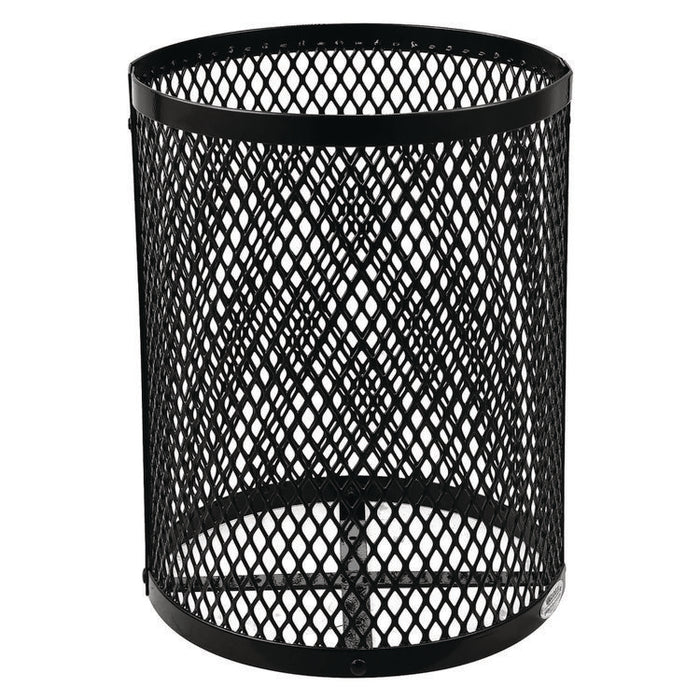 Outdoor Diamond Steel Trash Can, 36 gal, Black
