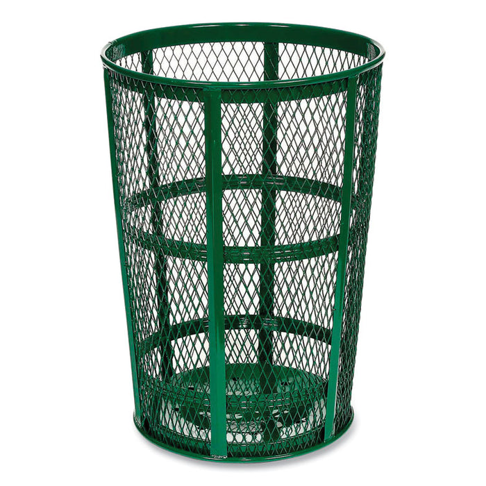 Steel Mesh Corrosion Resistant Trash Can, 48 gal, Green