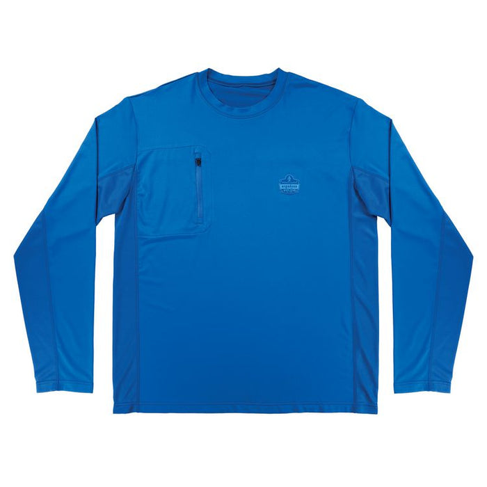 Chill-Its 6689 Cooling Long Sleeve Sun Shirt with UV Protection, 2X-Large, Blue