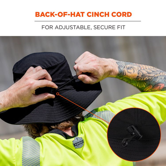 Chill-Its 8939 Cooling Bucket Hat, Polyester/Spandex, One Size Fits Most, Black