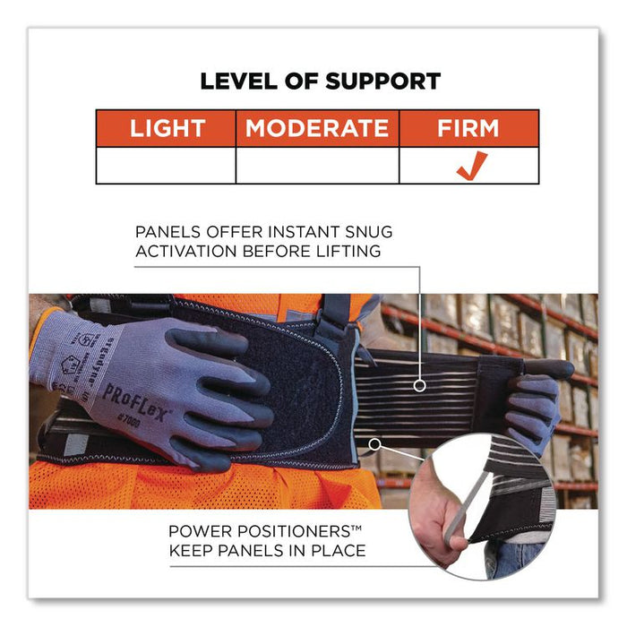 Proflex 1675 Back Support Brace with Cooling/Warming Pack, 4X-Large, 52" to 58" Waist, Black