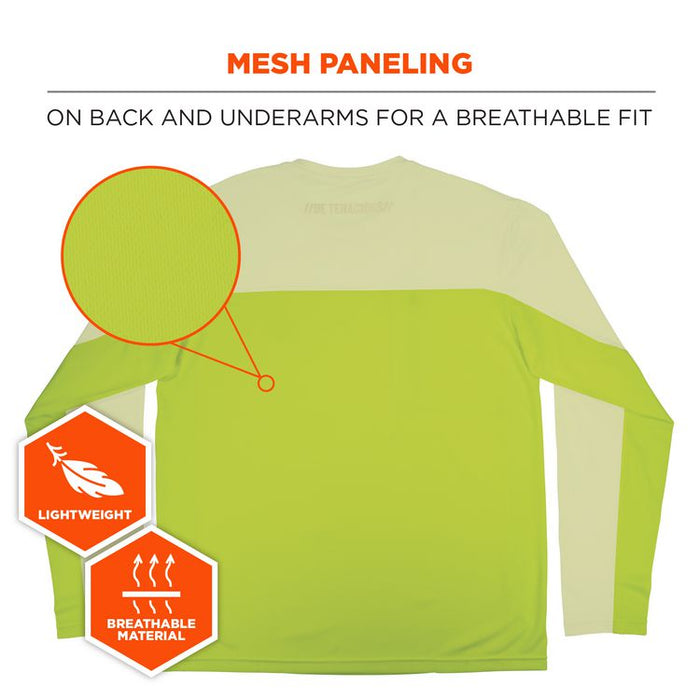 Chill-Its 6689 Cooling Long Sleeve Sun Shirt with UV Protection, X-Large, Lime