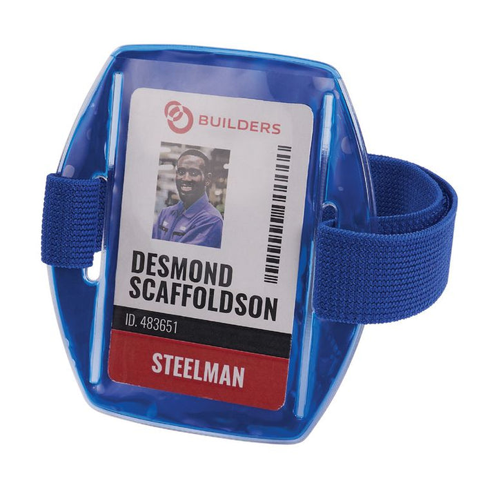 Squids 3386 Arm Band ID/Badge Holder, Vertical, Blue 3.75 x 4.25 Holder, 2.5 x 4 Insert