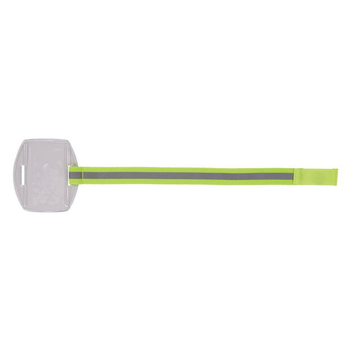 Squids 3386 Arm Band ID/Badge Holder, Vertical, Hi-Vis Lime, 3.75 x 4.25 Holder, 2.5 x 4 Insert, 10/Pack