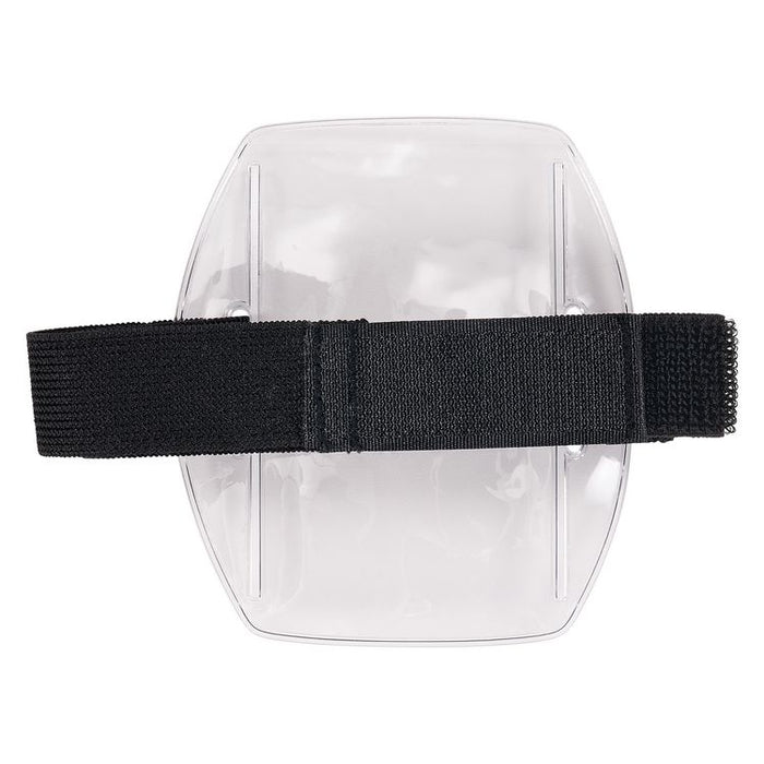 Squids 3386 Arm Band ID/Badge Holder, Vertical, Black/Clear, 3.75 x 4.25 Holder, 2.5 x 4 Insert, 10/Pack