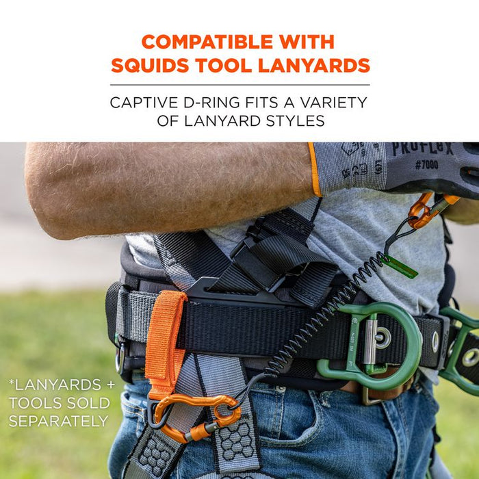 Squids 3172 Anchor Strap Hook and Loop Closure for Tool Tethering, 5 lb Max Working Capacity, 5" Long, Orange, 2/Pack