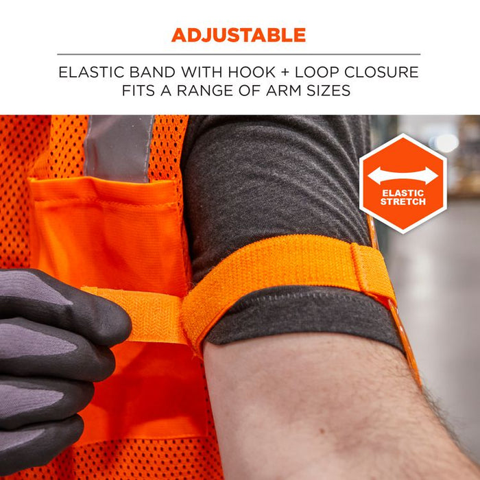 Squids 3386 Arm Band ID/Badge Holder, Vertical, Orange 3.75 x 4.25 Holder, 2.5 x 4 Insert