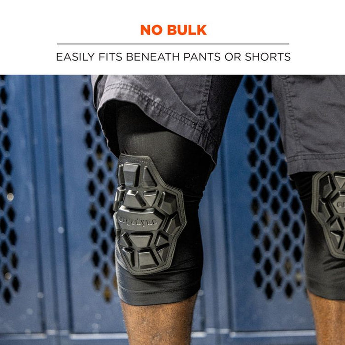 ProFlex 550 Padded Knee Sleeves with 3-Layer Foam Cap, Slip-On, Large/X-Large, Black, Pair