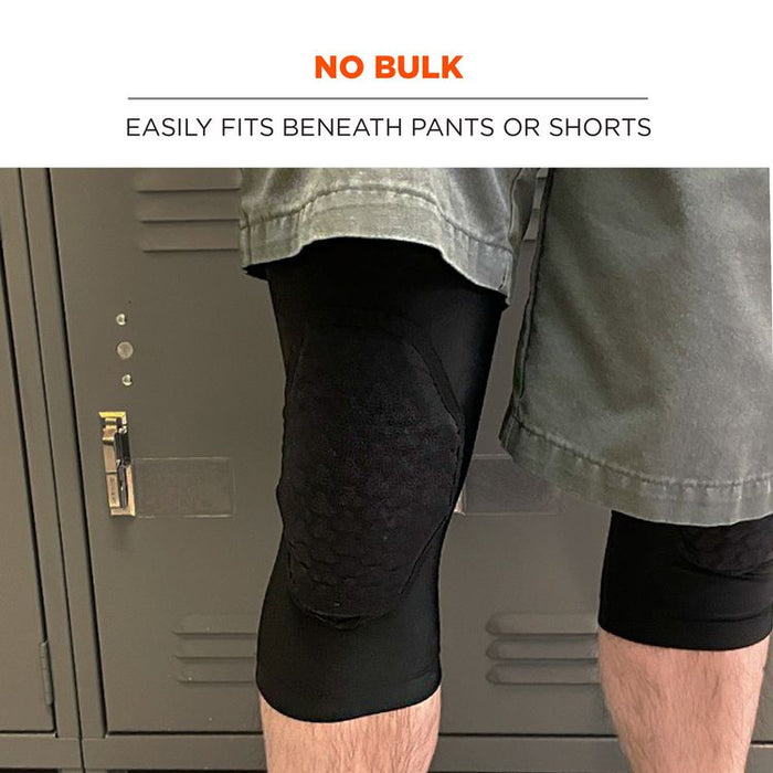 Proflex 525 Lightweight Padded Knee Sleeves, Slip-On, X-Large+, Black, Pair