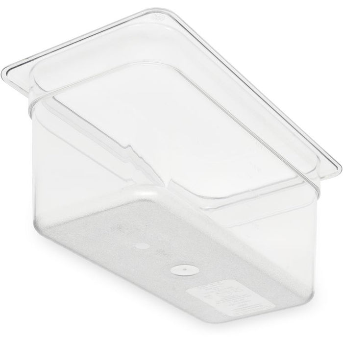 StorPlus Polycarbonate Food Pan, 5.7 qt, 6.88 x 12.75 x 6, Clear, Plastic