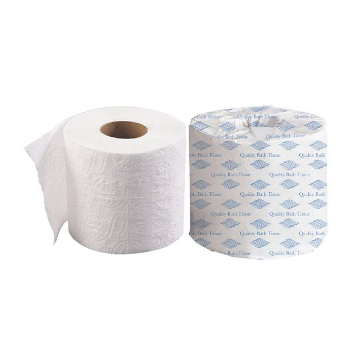 Standard Bath Tissue, 2-Ply, White, 400 Sheets/Roll, 96 Rolls/Carton