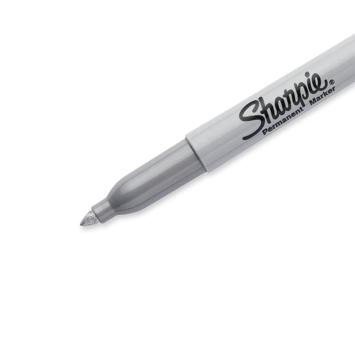 Metallic Fine Point Permanent Markers, Metallic Silver, 36/Pack