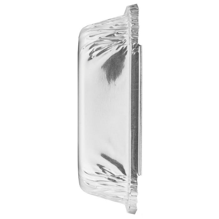 Three-Compartment Oblong Food Container, 24 oz, 6.38 x 1.47 x 8, Silver, Aluminum, 500/Carton