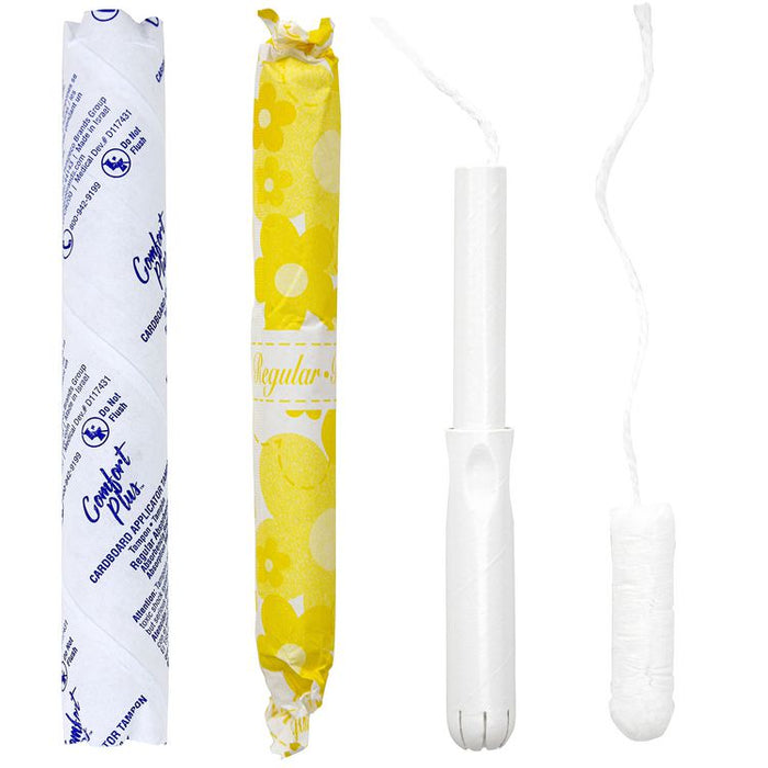 Comfort Plus Cardboard Applicator Tampon Vended Tube, Regular Absorbency, 200/Carton