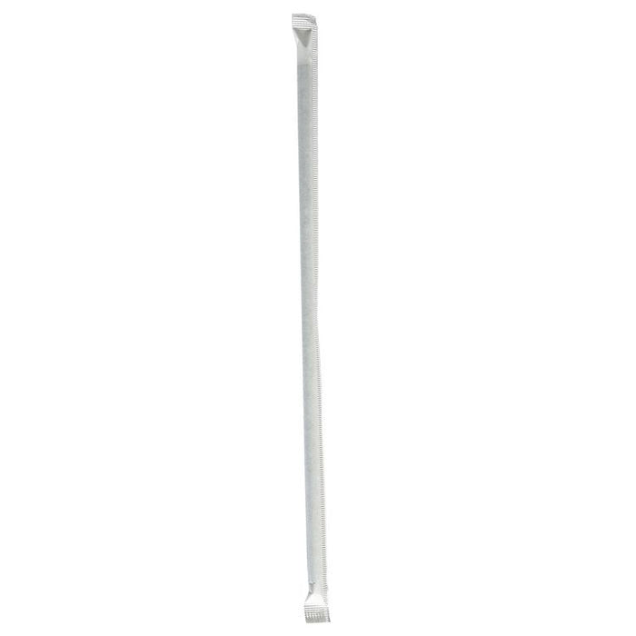 Wrapped Giant Straws, 10.25", Polypropylene, Black, 300/Pack, 4 Packs/Carton