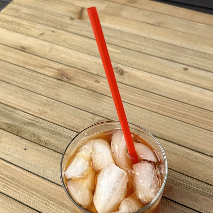 Jumbo Straws, 7.75", Polypropylene, Red, 250/Pack, 10 Packs/Carton
