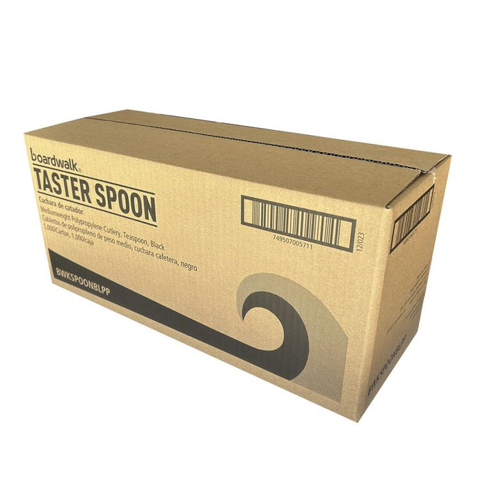 Mediumweight Polypropylene Cutlery, Spoon, Plastic, Black, 1,000/Carton