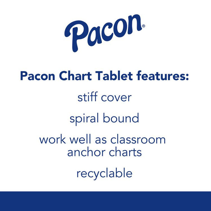 Chart Tablets, Presentation Format (1" Rule), (25) White 24 x 32 Sheets, 12/Carton