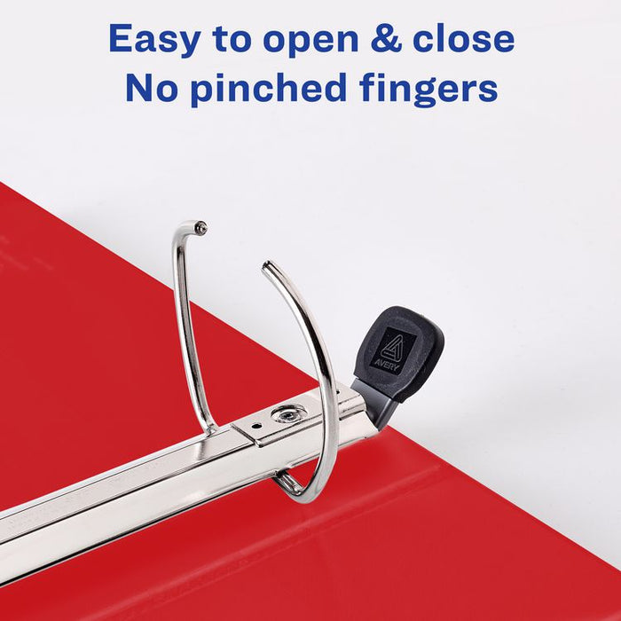 Heavy-Duty View Binder with DuraHinge and One Touch EZD Rings, 3 Rings, 1" Capacity, 11 x 8.5, Red, 12/Carton
