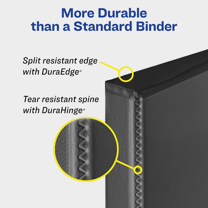 Heavy-Duty View Binder with DuraHinge and One Touch EZD Rings, 3 Rings, 2" Capacity, 11 x 8.5, Purple, 6/Carton
