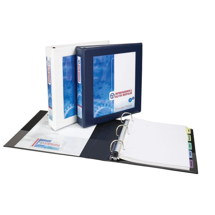 Framed View Heavy-Duty Binders, 3 Rings, 1" Capacity, 11 x 8.5, Black, 12/Carton