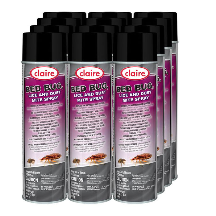 Bed Bug Killer, 16 oz Aerosol Spray, 12/Carton