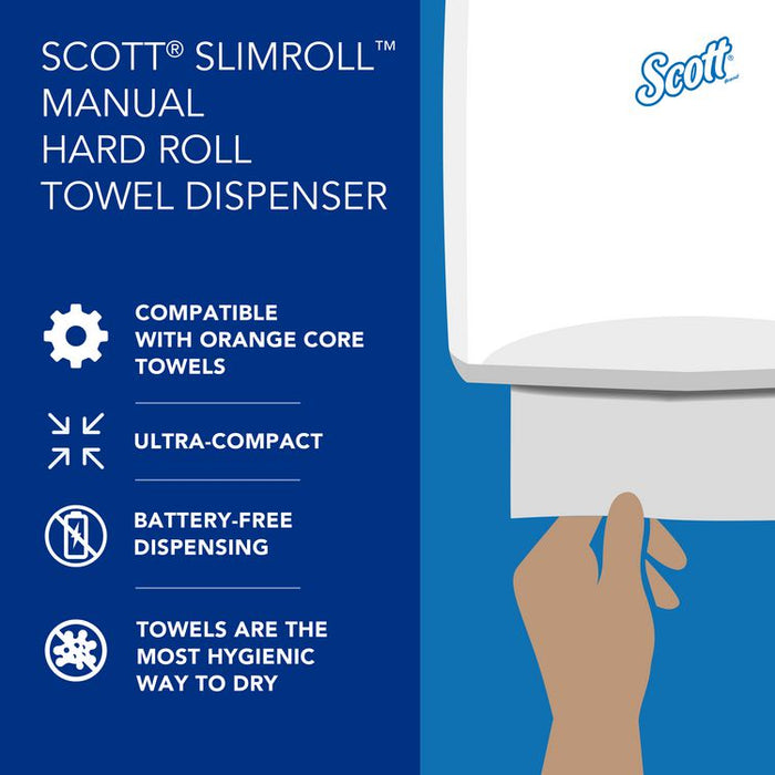 Slimroll Manual Towel Dispenser, 12.65 x 13.02 x 7.18, White