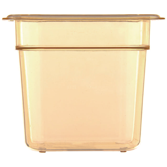 StorPlus High Heat Food Pan, 2.5 qt, 6.38 x 6.75 x 6, Amber, Plastic