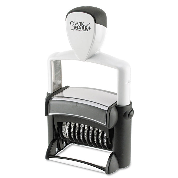 Custom Stamp, Numberer, Self-Inking, Black/Blue/Red