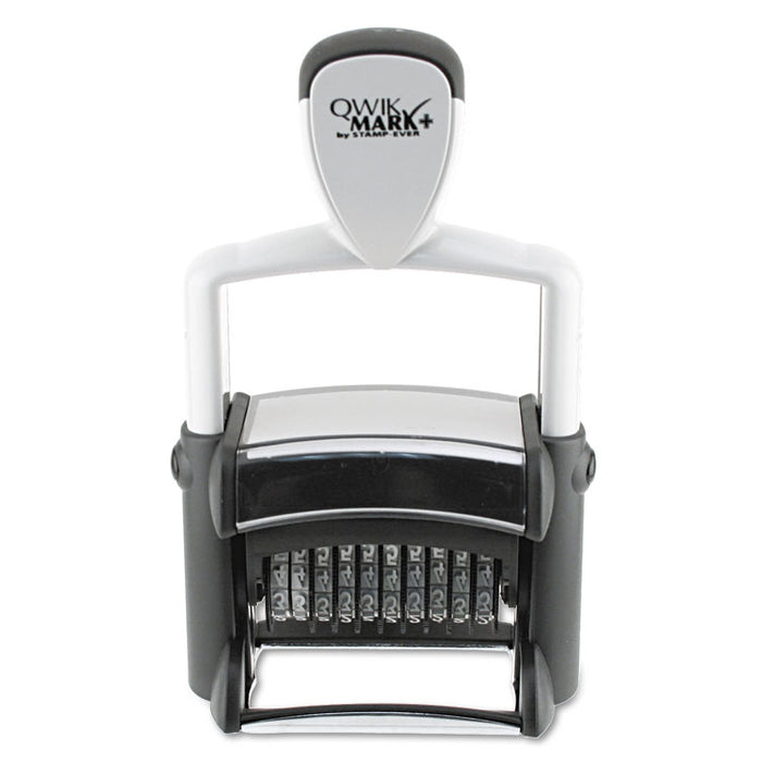 Custom Stamp, Numberer, Self-Inking, Black/Blue/Red