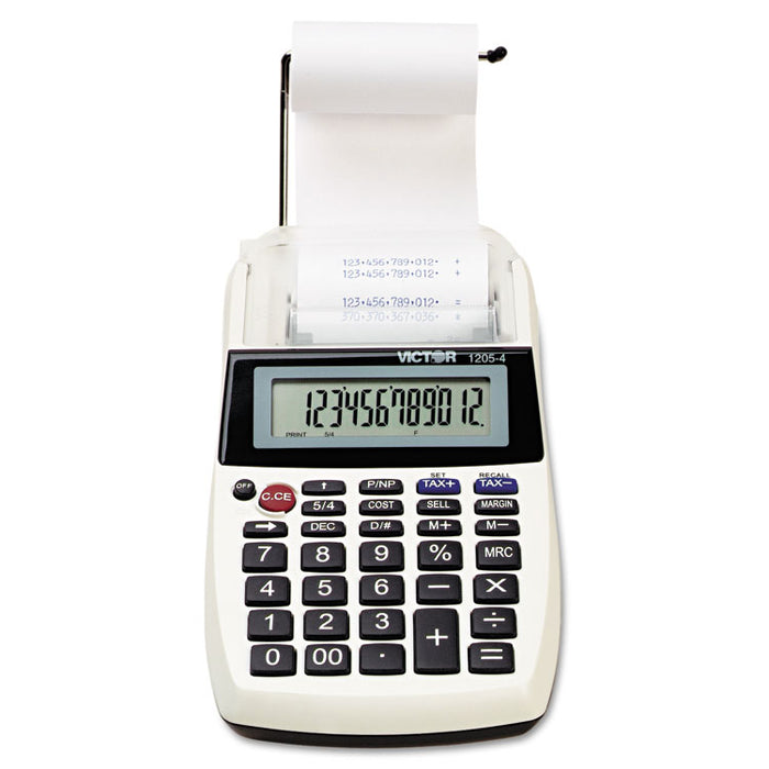 1205-4 Palm/Desktop One-Color Printing Calculator, Black Print, 2 Lines/Sec