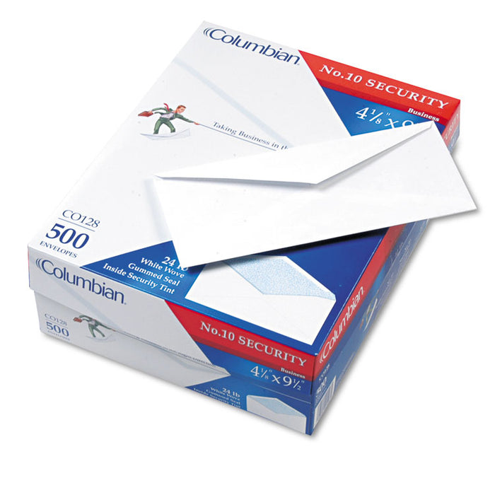 Gummed Flap Business Envelope, #10, Bankers Flap, Gummed Closure, 4.13 x 9.5, White, 500/Box