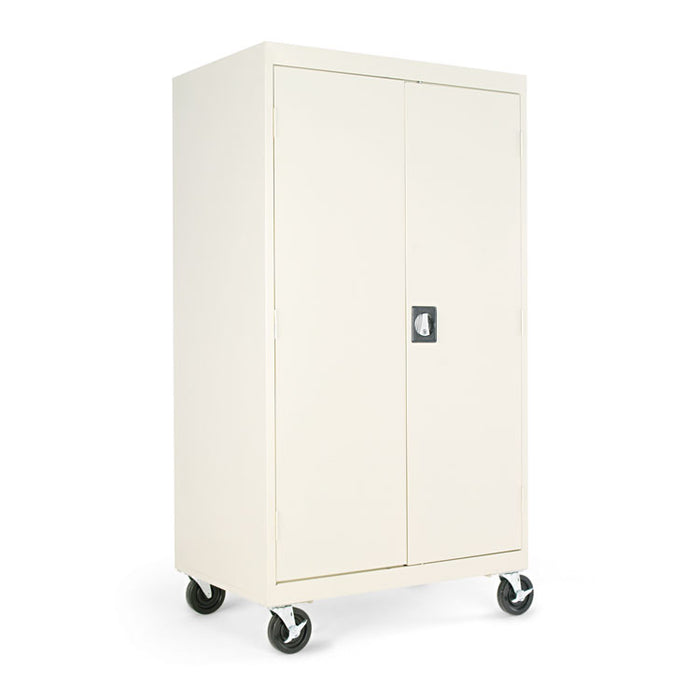Assembled Mobile Storage Cabinet, w/Adjustable Shelves 36w x 24d x 66h, Putty