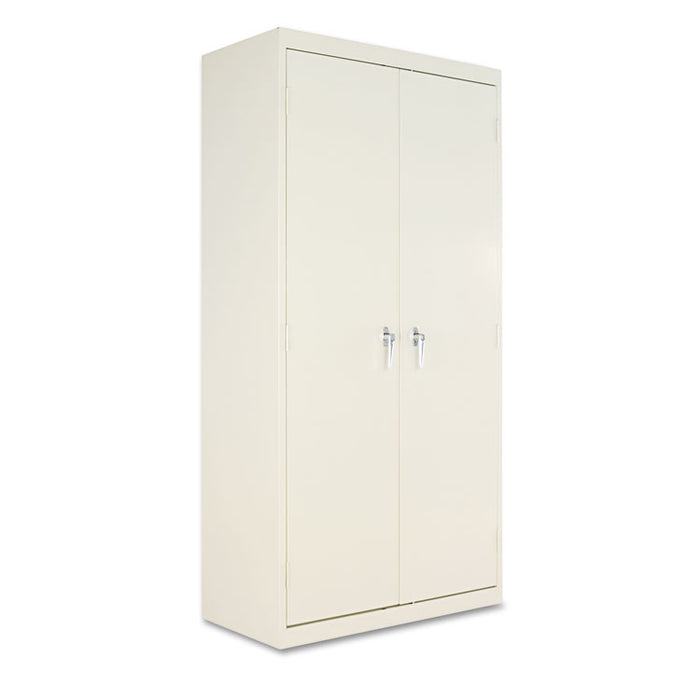 Assembled 72" High Heavy-Duty Welded Storage Cabinet, Four Adjustable Shelves, 36w x 18d, Putty
