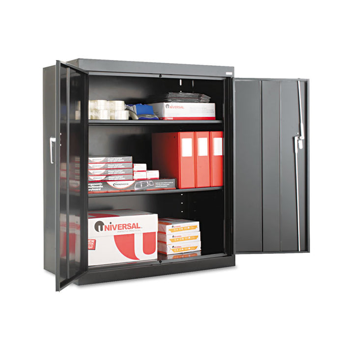 Assembled 42" High Storage Cabinet, w/Adjustable Shelves, 36w x 18d, Black