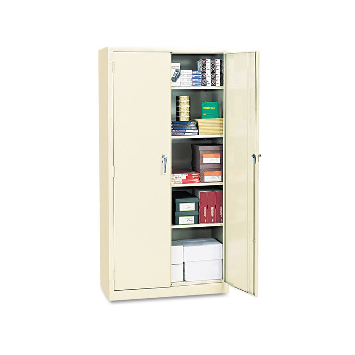 Assembled 78" High Storage Cabinet, w/Adjustable Shelves, 36w x 24d, Putty