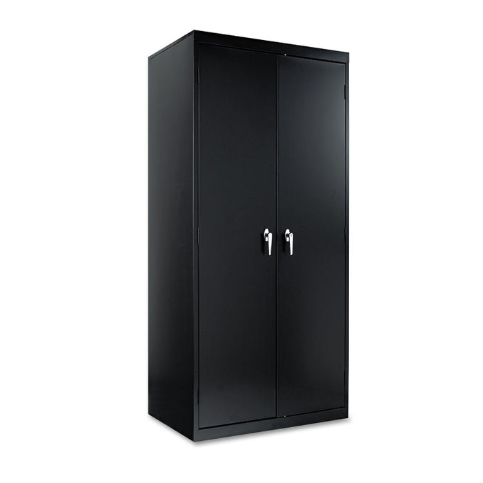 Assembled 78" High Heavy-Duty Welded Storage Cabinet, Four Adjustable Shelves, 36w x 24d, Black