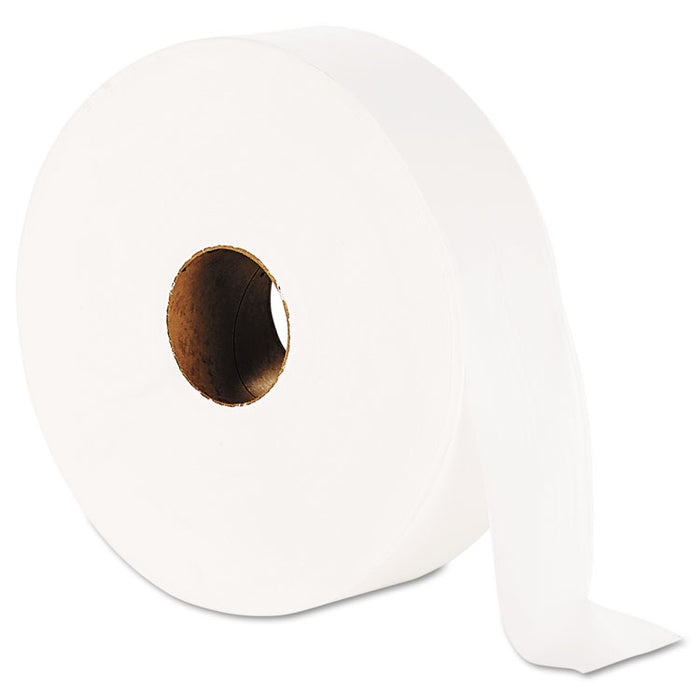 Jumbo Roll Bath Tissue, Septic Safe, 1 Ply, White, 3.4" x 4000 ft, 6 Rolls/Carton