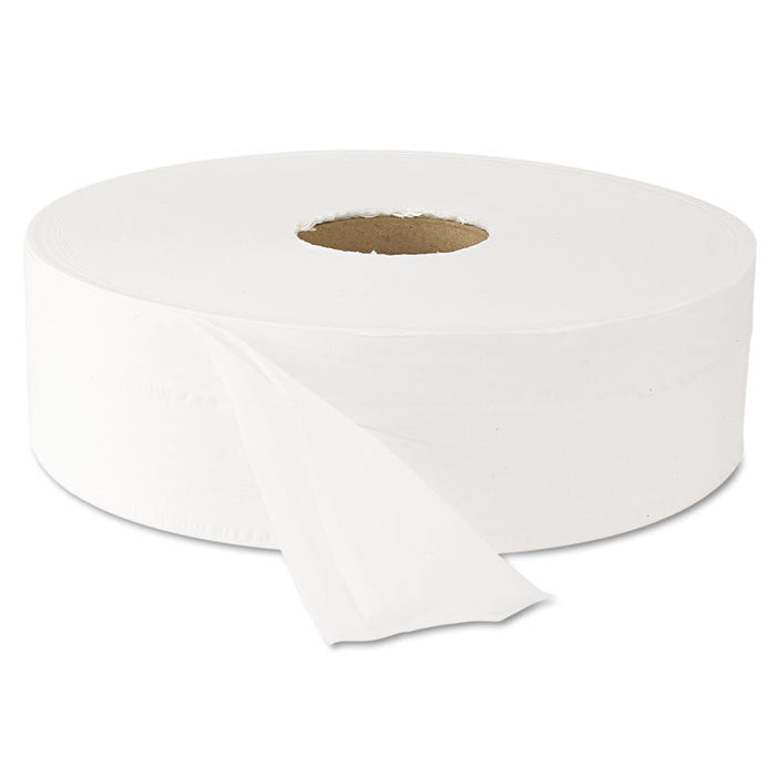 Jumbo Roll Bath Tissue, Septic Safe, 2 Ply, White, 3.5" x 2000 ft, 6 Rolls/Carton
