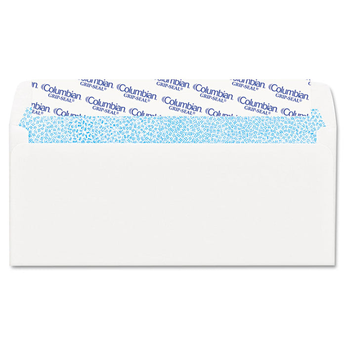 Grip-Seal Business Envelope, #10, Commercial Flap, Self-Adhesive Closure, 4.13 x 9.5, White, 250/Box