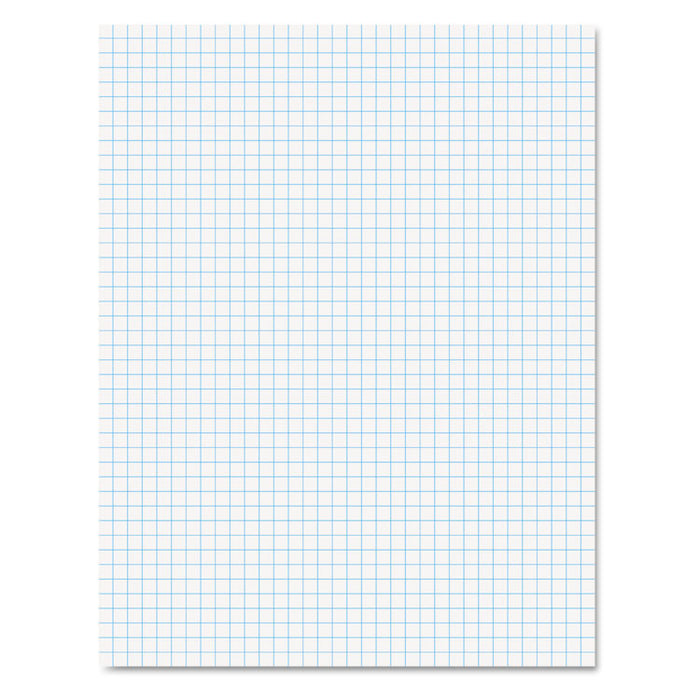 Quadrille Pads, Quadrille Rule (4 sq/in), 50 White (Heavyweight 20 lb Bond) 8.5 x 11 Sheets