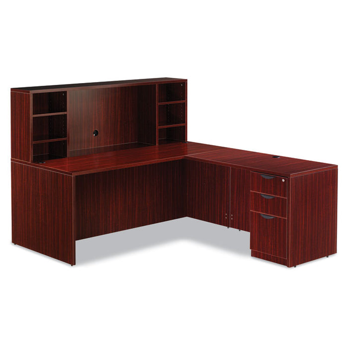 Alera Valencia Series Straight Front Desk Shell, 71w x 35.5d x 29.63h, Mahogany